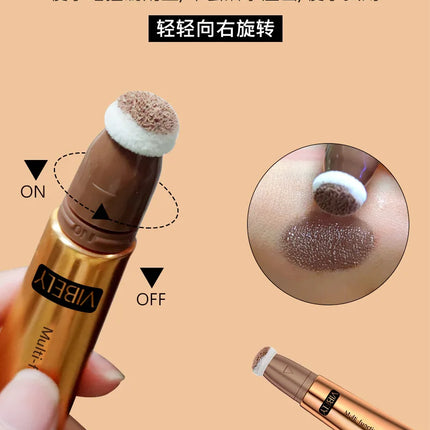 VIBELY High-gloss Concealer and Contouring Stick, brightening, three-dimensional, slimming face, Shadow Blush, multi-functional