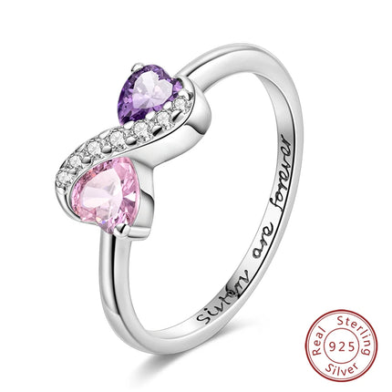 Fashion Original Luminous Firefly Rings 100% 925 Silver Eternal Heart-Shaped Zircon Rings Fine Wedding Engagement Jewelry Gifts