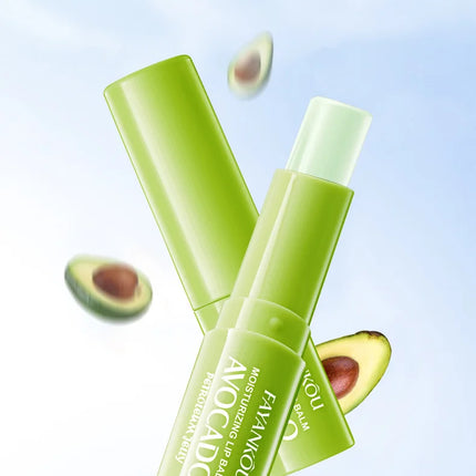 1/2/3pcs Avocado Moisturizing Lipstick Lip Balm Nourishing Repairing Hydrating Beauty Lips Plumper Skin Care Products