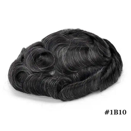 Men Capillary Prosthesis Swiss Lace PU Man Toupee Real Human Hair Wig Breathable Lace Inviible PU Natural Human Hairpiece Topper