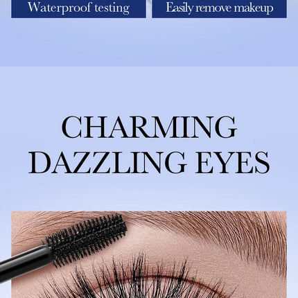 5D Waterproof Mascara Lengthens Eyelashes Extension Black Silk Fiber Mascara Female Makeup Cosmetic Waterproof Mascara
