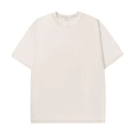 Custom Your LOGO Hip Hop Streetwear Men 100% Cotton T-shirts Oversized Washed Top Tee Unisex Summer Retro Brand Personalized