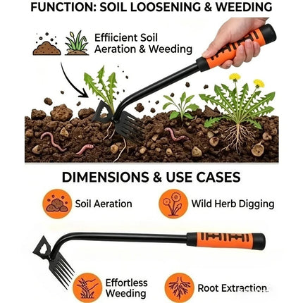 Weeders, Manual Garden Weeders for Easy Root Removal, Soil Loosening, Multi-Functional Garden Rakes, Gardening Hoes