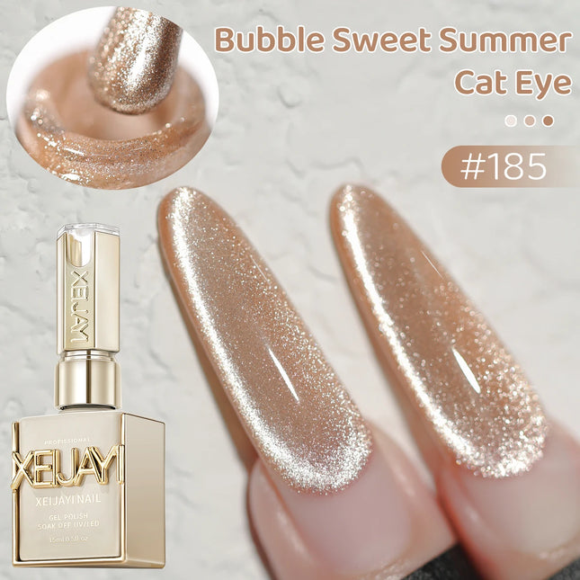XEIJAYI 6Pcs 15ml cat eye Nail Gel polish set Semi Permanent Nail Art Soaking UV LED Nail Salon DIY Nail Salon Gel