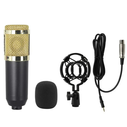 Professional BM800 Condenser Microphone Kit V8Sound Card Set Audio Mixer Live Podcast Equipment Bundle Streaming AudioSmartphone