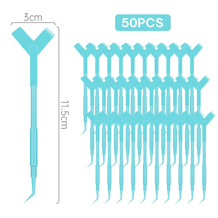 10/30/50PCS  Y Shape Eyelash Makeup Brushes Eyelash Extension Supplies Lash Accessories Reuseable Plastic Eyelash Perming Brush