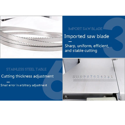 Electric Bone Saw Cutting Machine Food Processor Commercial Desktop Electric Bone Saw Cutter Bone Cutter Small