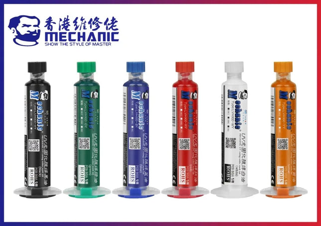 MECHANIC 10CC UV Curing Mask Ink Quick Drying Oil for Mobile Phone BGA PCB Paint Prevent Corrosive Arcing Curing Welding Tool