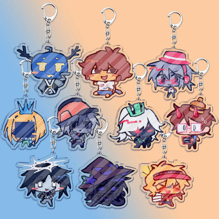 Popular Game Cartoon Chibi Keychain Accessories Bag Charms Keyrings Jewelry Fans Freinds Game Lovers Gifts
