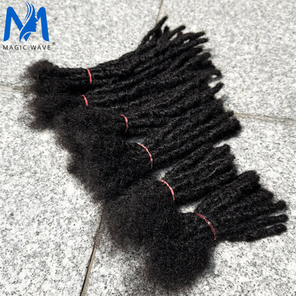 0.6cm Width 4-8 Inch 100% Real Human Hair Inter Loc Extensions Full Handmade Dreadlock Extensions for Men Women Kids Can Be Dye