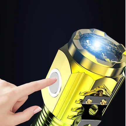 Powerful 3LED Super Bright Flashlight Portable Mini Burst Flash Torch Rechargeable Emergency Spotlight with Pen Clip Flashlight