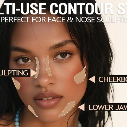 1Pc Multi-purpose Contour Stick Natural Matte Highlighters Nose Shadow Cream Lasting Contouring Bronzer Face Makeup Cosmetics