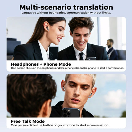 HTC NE46 Heart Rate Monitoring Wireless Headphones AI Translator  Bluetooth Earbuds 10hrs Long Battery Life Bluetooth Earphones