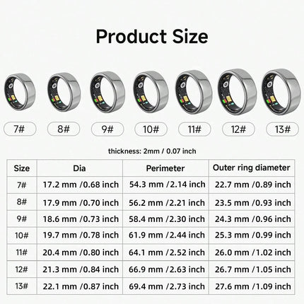 Smart Ring New Men And Women Bluetooth Connection Waterproof Health Sports Sleep Monitoring Multiple Exercise Modes