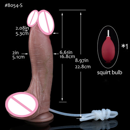 FAAK Silicone Squirt Dildo Panties Simulated Abdominal Muscles Underwear Ejaculation Realistic Penis sex Toys for Men Women