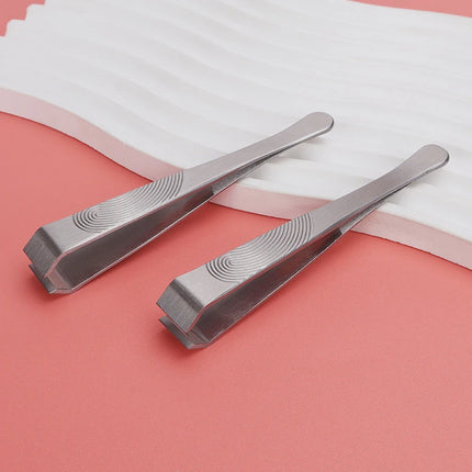 Durable Thickened Stainless Steel Tweezers for Beard Eyebrow Hair Removal Flat Tip Design Easy Grip Facial Hair Plucking Tool