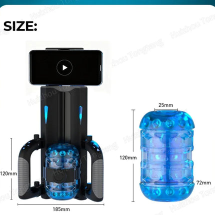 Easylove King Automatic Quickshot Male Masturbator Cup Electric Penis Stroking Telescopic Cock Stroker Auto Pocket Pussy Sleeve