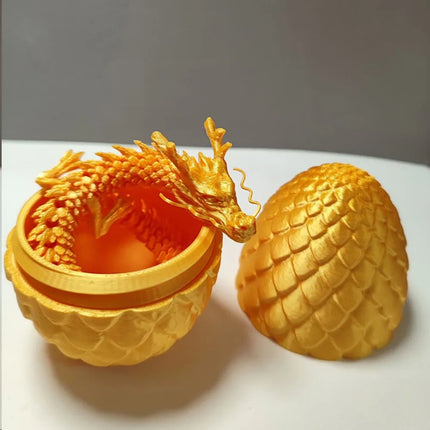 Chinese Dragon Surprise Egg Toy, 3D Movable Joint Dragon Model, Mini Desktop Decoration, Unique Art Craft Gift for Adults & Kids