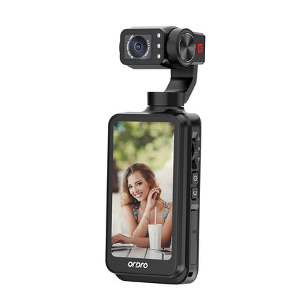 ORDRO M5 5K Vlogging Camera with 3-Axis Gimbal Stabilizer, 56MP Camcorder, IR Night Vision, 3.5" Touch Screen Video Camera