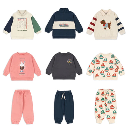 2026 Children's Clothings New Spring Summer Cartoon Sweatshirts Pants Baby Girls Princess Dress Boys Outwear Jackets Shorts Set