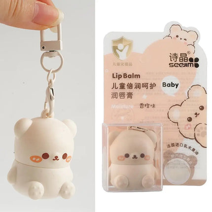 Children Fruity Lip Balm Moisturizing Anti-Dry Anti Crack Lip Balm Baby Available Lip Care Cute Little Bear Lipstick SkinCare