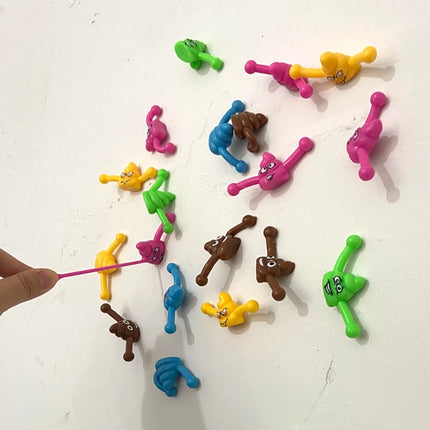 5Pcs Funny Poop Sticky Squishy Rubber Flying Finger Novelty Stress Relief Toys Ejection Stretchy Stress Relief Toys Party Favors