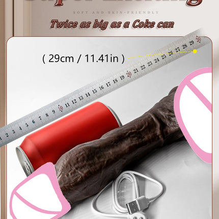 Vibrator XXXL Big Penis 11.4in Realistic Dildo Telescopic Vibrating Heating Anal Butt Plug Sex Toys for Women G Spot Dick Adult