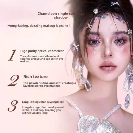 Sheeneffect Chameleon Eyeshadow Long Lasting Super Shimmering Single Color Delicate High Gloss Shiny Pearl Flash Eye Makeup