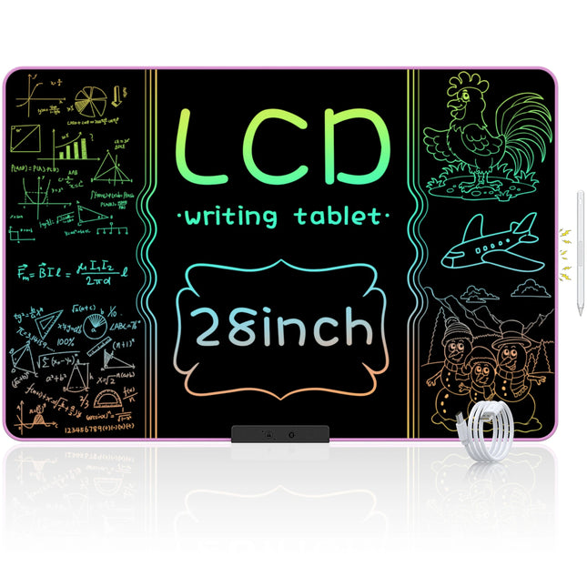 28 Inch/16 Inch LCD Writing Tablet for Kids & Adults, Rechargeable Drawing Board Doodle Board for Digital Education and Learning