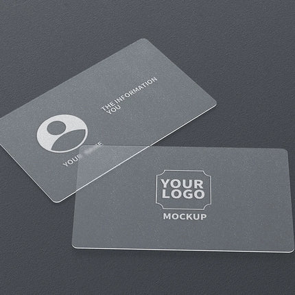 20-500PCS Custom Transparent PVC Business Card Colorful Printing Personalized LOGO Text Thank You Card Free DESIGN 0.38mm