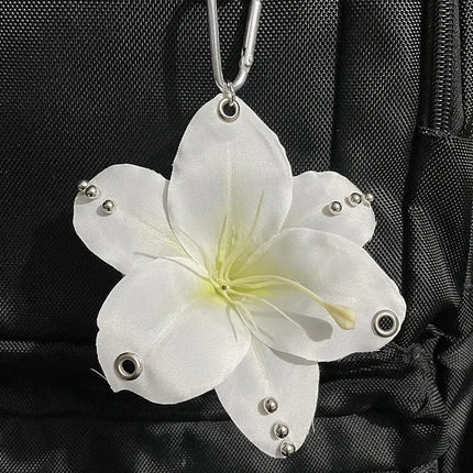 Exquisite Phalaenopsis Orchid Lily Keychain Creative Simulation Flower Bag Pendant Fashion Backpack Decoration Accessories Gifts