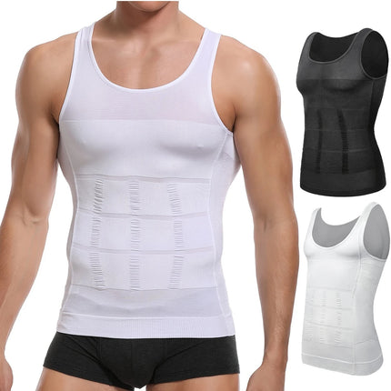 Men's Slimming Body Shaper Chest Compression Shirts Tummy Control Shapewear Abdomen Slimming Vest Waist Trainer Corset Tank Top
