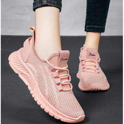 Women Casual Shoes Fashion Breathable Walking Mesh Flat Shoes Sneakers Women 2025 Gym Vulcanized Shoes White Female Footwear