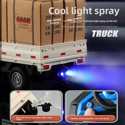 Spray Acousto-optic Remote Control Car Simulation Double Door Micro Card Drift Car Bread Truck Children's Toy Car