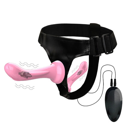 Double Dildo Vibrators For Lesbian  Bondage Harness Strap On Sex Toys For Women Lesbian Adult Sex Products Strapon Sex Shops