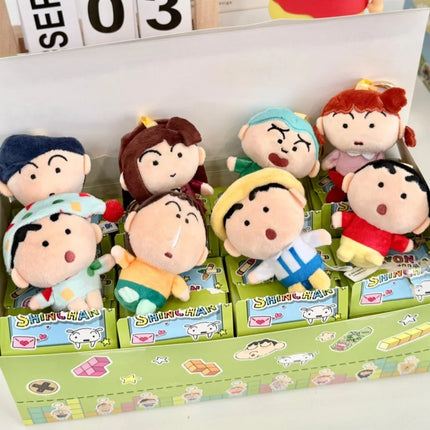 In stock Crayon Shin chan Bean Eye Series Trendy Blind Box Cute  Pendant Bag Decoration Toy Collection Girls' Festival Gift