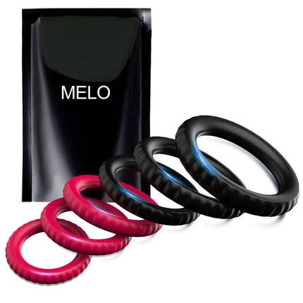 Adult products for men, silicone delay ring, 6-piece set, penis ring, lock ring, penis bondage ring, fun ring