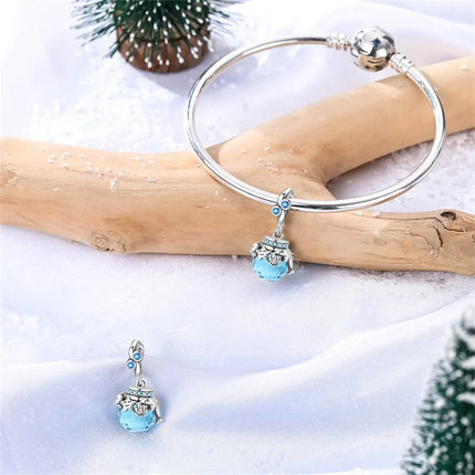 Original 925 Sterling Silver Charms Beads Cute Mushroom Unicorn Love Wings Pearl Charm for Bracelet Pendant Woman Girl Jewelry