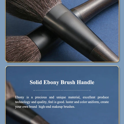 10pcs make up brushes sets Ebony makeup brush animal hair brush set real wool loose powder blush contour eye shadow brush