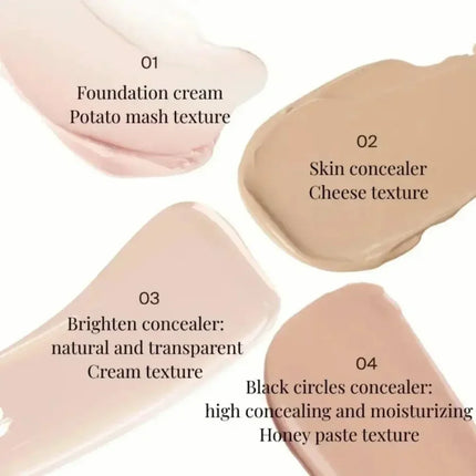 Joocyee Concealer 4-color Palette Facial Makeup Foundation Cream Invisible Pores Full Coverage Brighten Korean Makeup Cosmetics