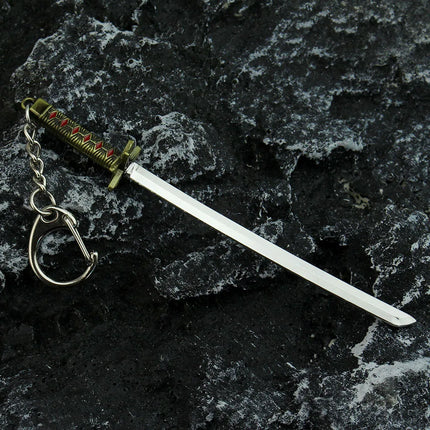 Anime Bleach Necklaces Zangetsu Zanpakutou Sword Key Chain Hitsugaya Toushirou Katana Keychains Accessories   ﻿