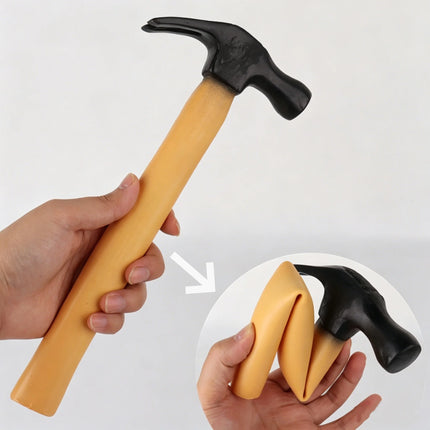 Magic Fake Hammer Prank Toy Set Realistic Rubber Claw Hammer Illusion Prop for Comedy Magic Show and Audience Participation
