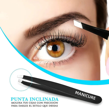 Professional Eyebrow Tweezers Set Stainless Steel Tweezers for Removing Blackhead Ingrown Hairs Eyelashes Clip Makeup Tools