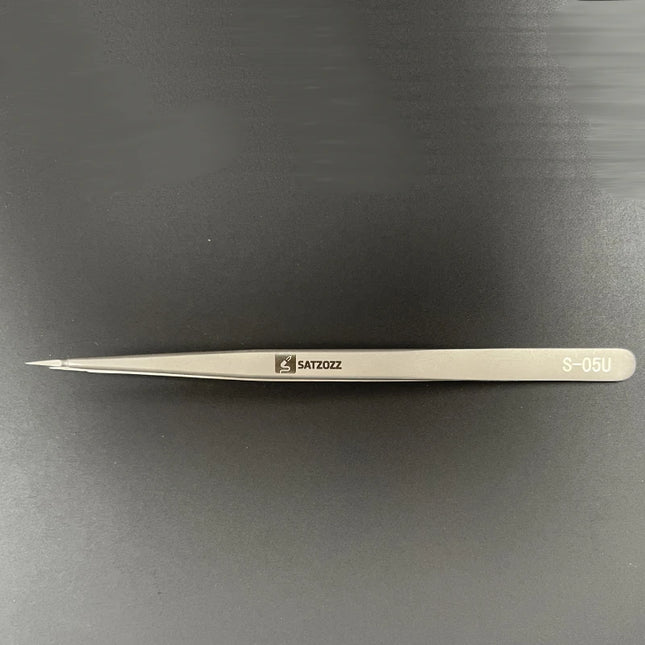 SATZOZZ S-05U Ultra-Fine Precision Tweezers 304 Stainless Steel Non-Magnetic Micrometer Tip