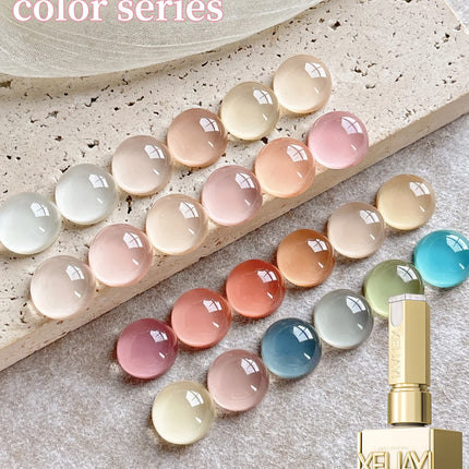 24Pcs 15ML Ice-through Color Gel Nail Polish Semi Permanent Nail Art Soaking UV LED Nail Salon DIY Nail Salon Gel For Spring
