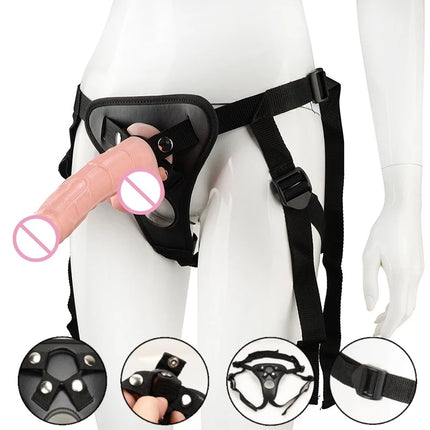 Hot Sale Black Leather Pants Dildo Holder Erotic Sex Toys for Women Men Lesbian Wearable Penis Panties Strap-on Cock Adult Games