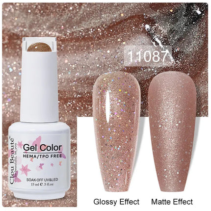 Clou Beaute 15ml Nail Gel Polish Vernis Semi Permanent UV LED Lamp Lakiery Hybrydowe Hema Free Red Nail Art Gel Lacquer Gel