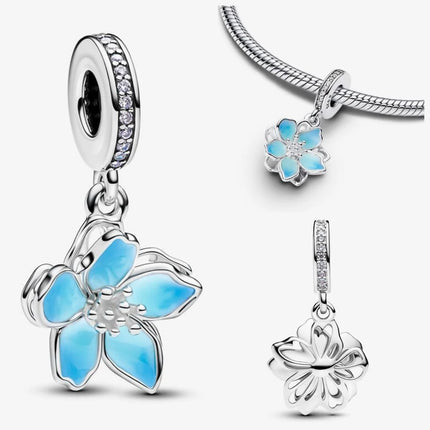 Flower Moon Blossom Pendant Charms 925 Sterling Silver Glow Ghost Skull Beads Starfish DIY Bracelet Necklace Fine Jewelry Gift