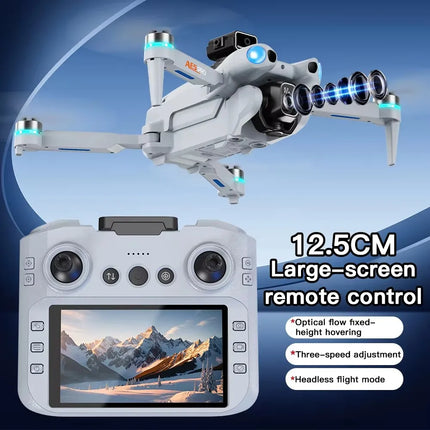 8K HD Mini Drone 2026 New AE5 Pro 4.5" Screen Control 20 Min Battery Headless Mode 360° Flip Quadcopter Helicopter Kid Toy Drone