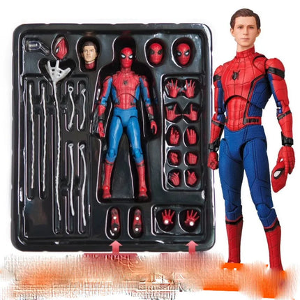 Hero Returns Extraordinary Spider Man Maf103 Handmade Peter Parker Joint Mobile Model Toy Doll Male